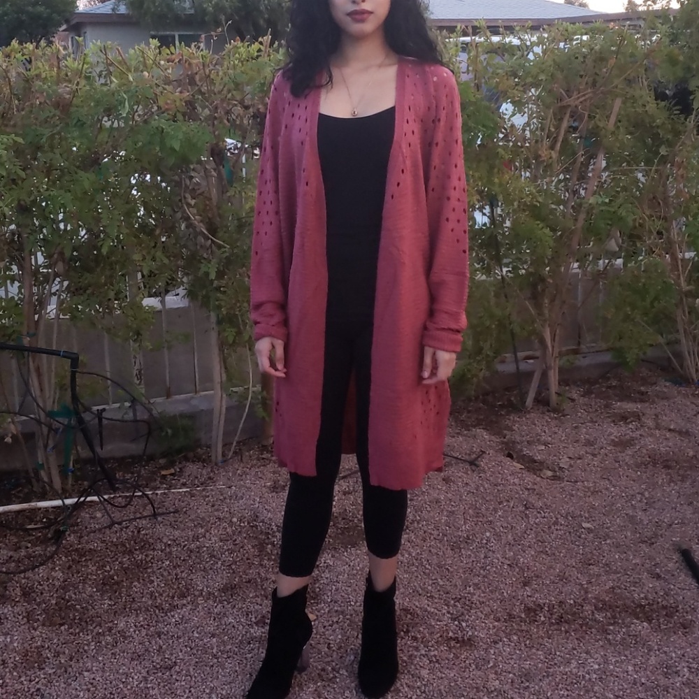 Mauve Knit Cardigan - Picture 7 of 7